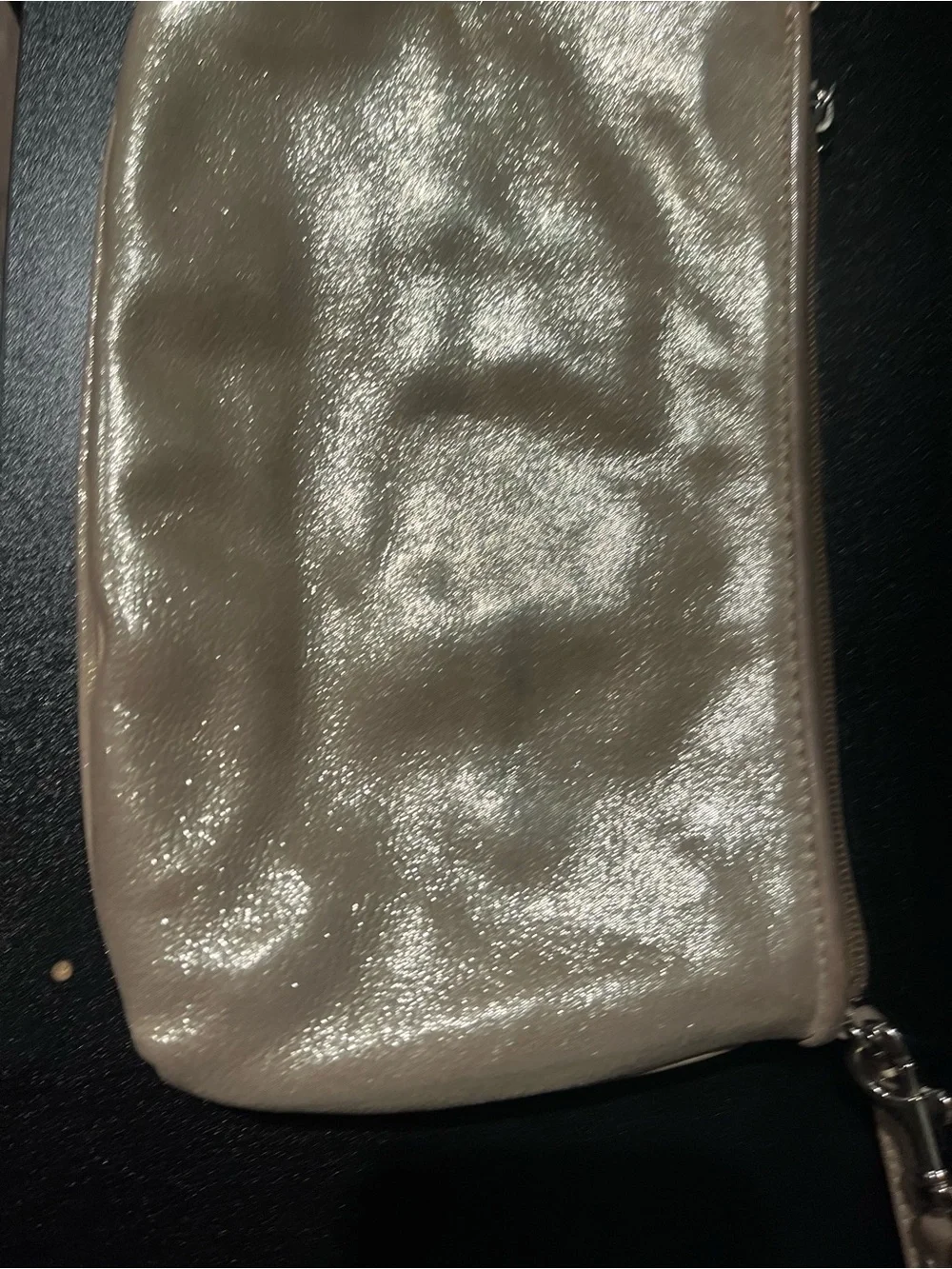 Coach Gold Leather Wristlet Strap